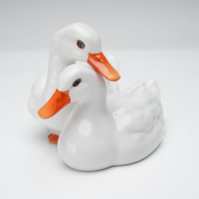 Herend Porcelain Figurine, Pair of Ducks