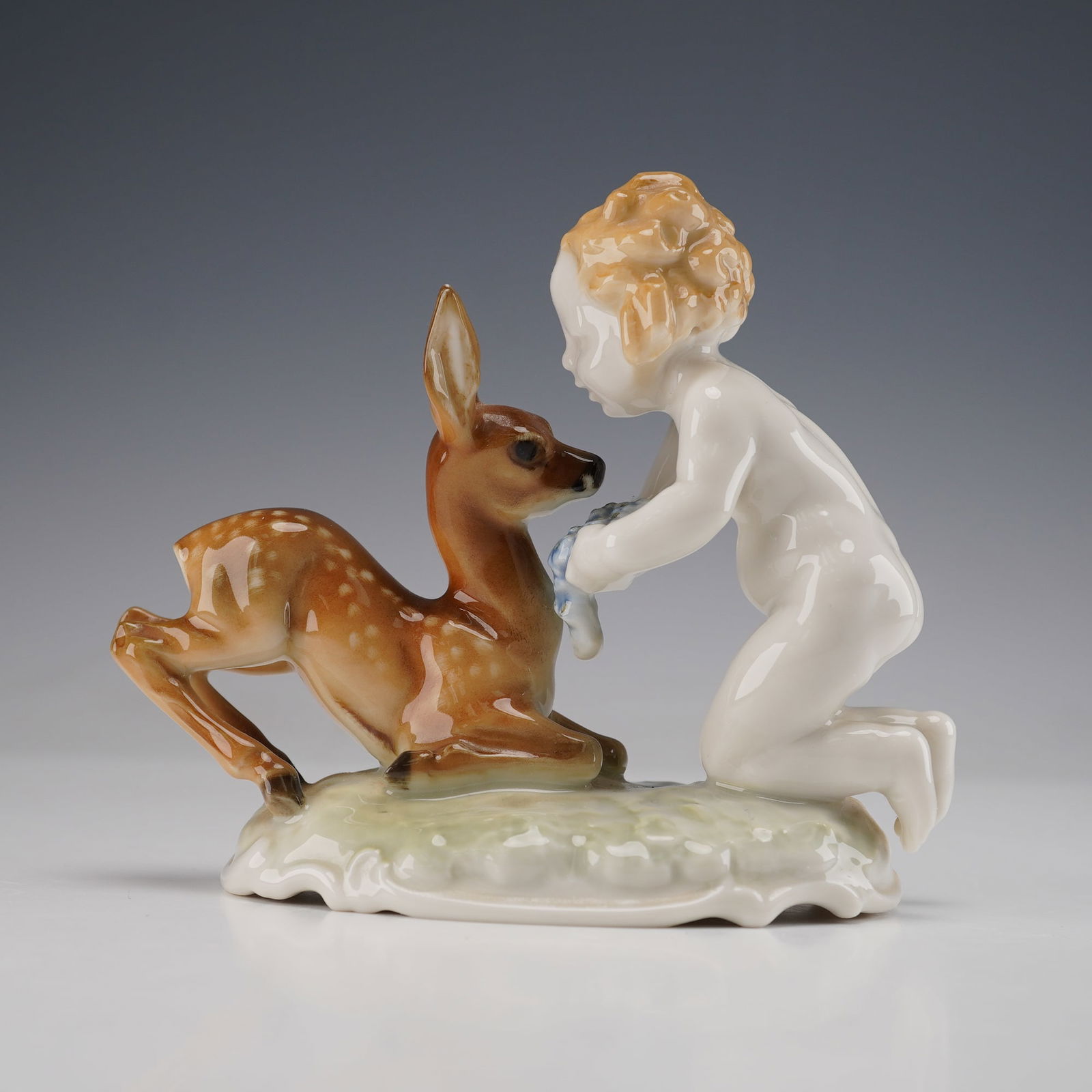 Hutschenreuther Selb by Karl Tutter Porcelain Figurine, Fawn With Child (1 of 3)