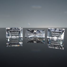 3pc Swarovski Crystal Collector Plaques