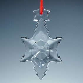 Baccarat Crystal Annual Ornament, Clear Star, 2017