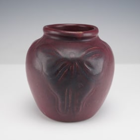 Van Briggle Pottery Mulberry Vase, Lunar Moth