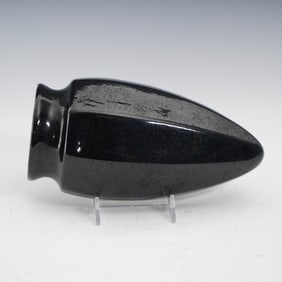 Weller Pottery Black Majolica Wall Pocket