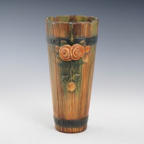 Weller Pottery Woodrose Wall Pocket