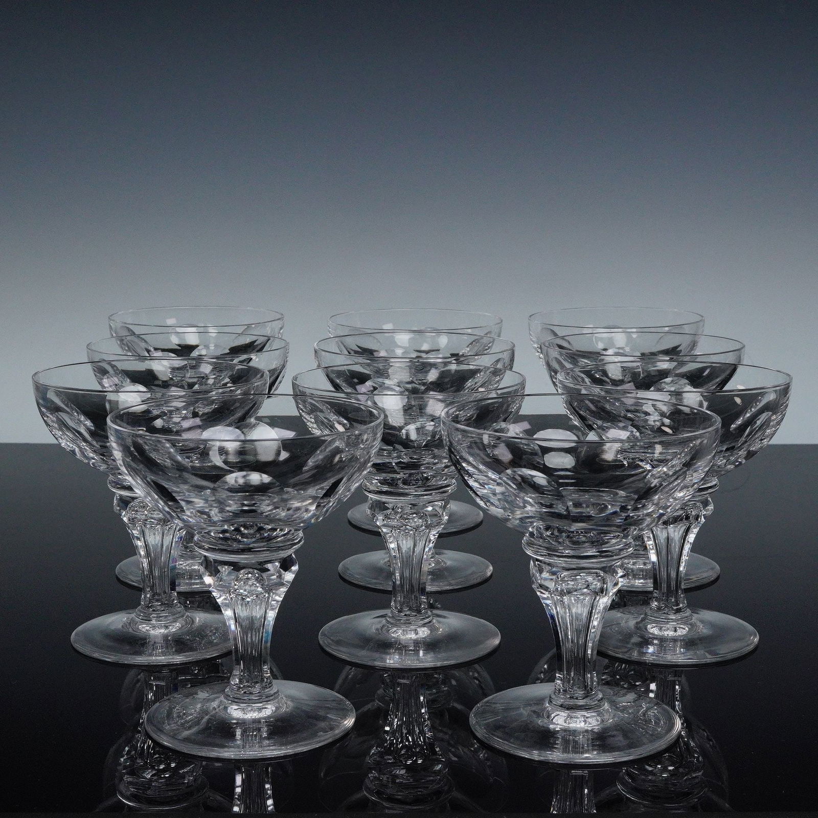 11pc Crystal Champagne Glasses (1 of 4)