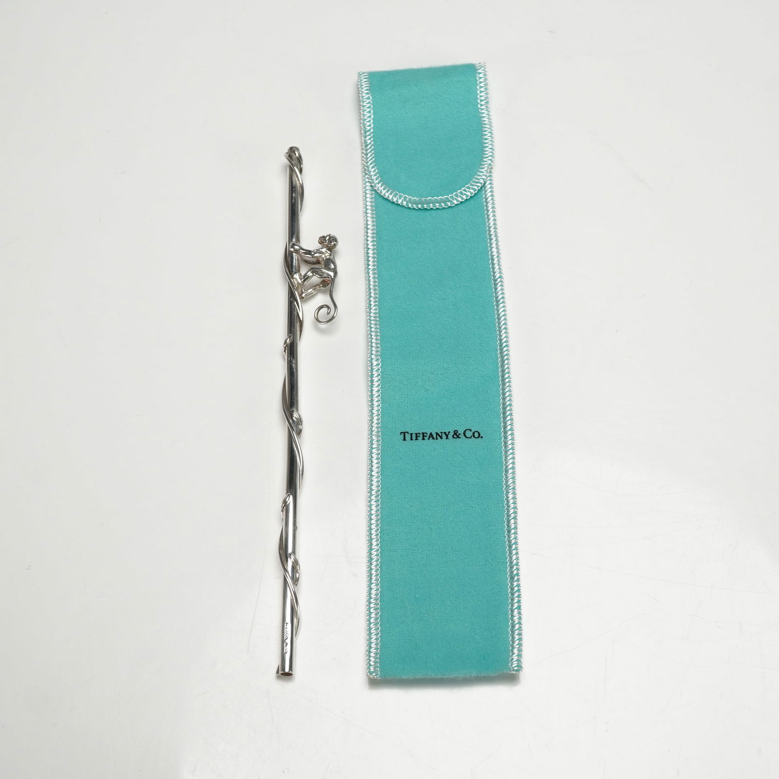 Tiffany & Co. Sterling Silver Monkey Drinking Straw (1 of 4)