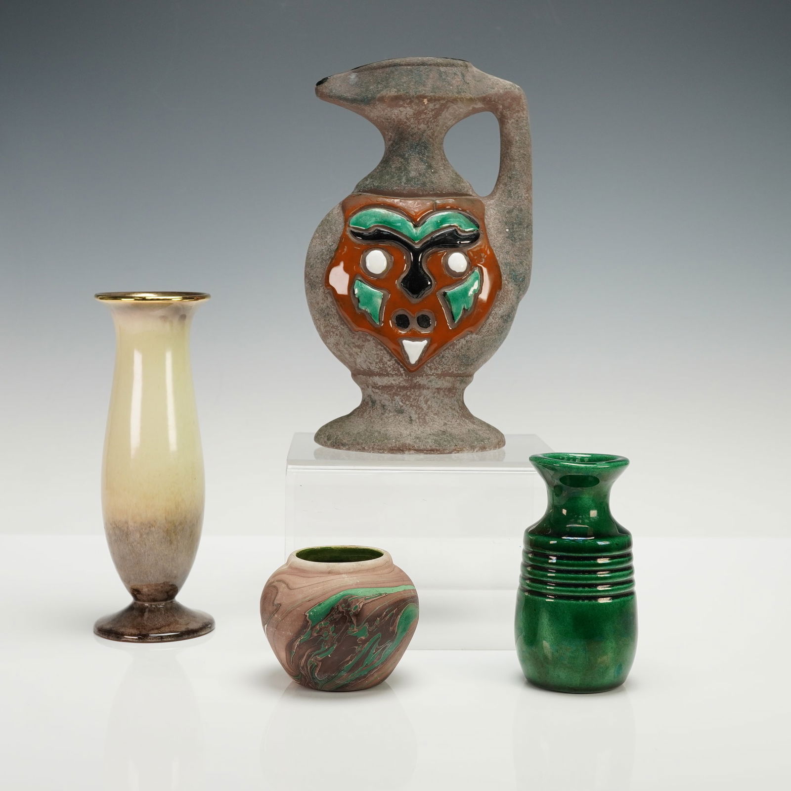 4pc Painted Desert Pottery, Carstens Tonnieshof, and More Pottery Vases (1 of 3)