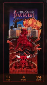 1994 Chicago Bulls United Center Inaugural Game Poster