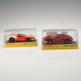 A Pair of Dinky Toys Die-Cast Model Sports Cars, comprising a De