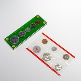 2pc United States Mint 1961 Proof and 1963-D Uncirculated Coin Sets