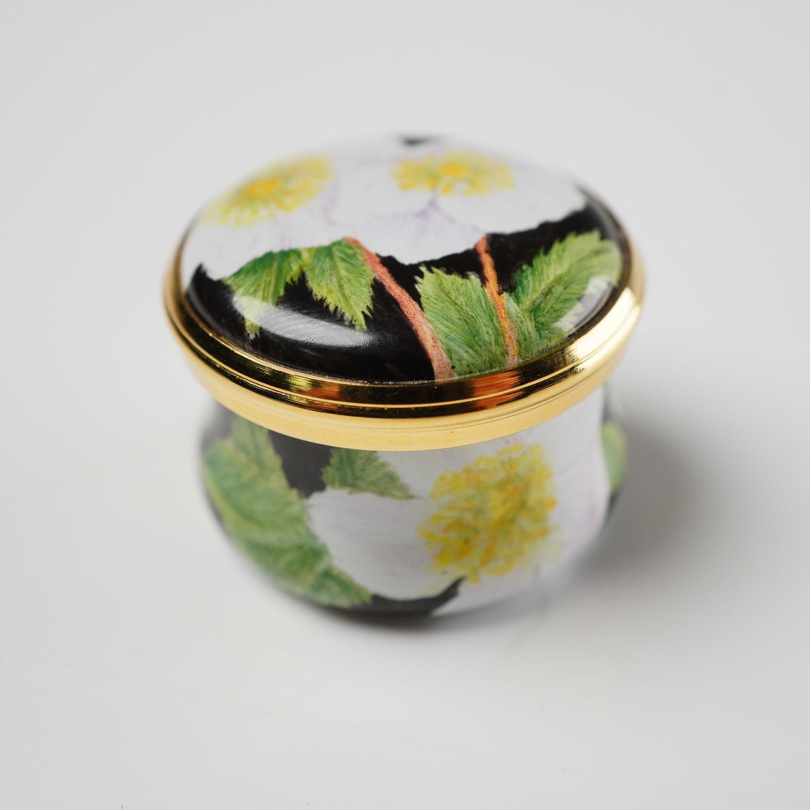 Elliot Hall Enamels Limited Edition Floral Ring Box, Signed E. Todd (1 of 4)