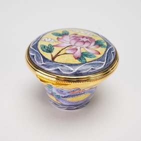 Elliot Hall Enamels Oriental Limited Edition Enameled Ring Box