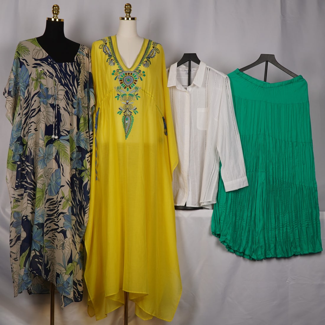 4pc Women's Beachy Garments, Kaftans, Skirt, and Blouse (1 of 4)