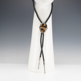 Southwestern Sterling Silver Navajo Bolo Tie
