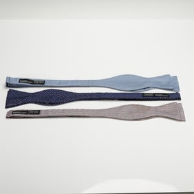 3pc Hermes Silk Bow Ties