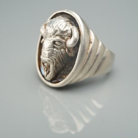 Otto Sterling Silver Buffalo Head Ring