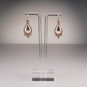Mexican Sterling Silver Teardrop Earrings