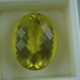 35.0 CT Oroverde Quartz Checkerboard Cut Gemstone