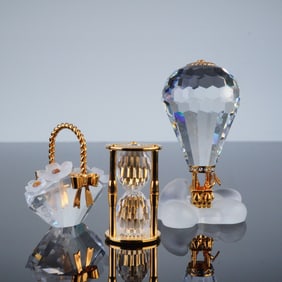 3pc Swarovski Crystal Memories and Journeys Figurines, Balloon and More