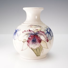 Moorcroft Pottery Vase, Orchid