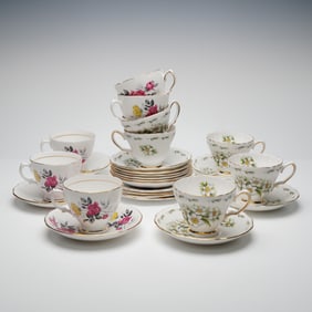 26pc Royal Vale Bone China Cup & Saucer Sets