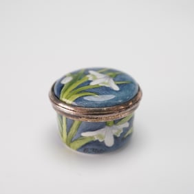 Elliot Hall Enamels Snowdrops Limited Edition Pill Box