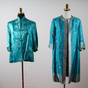 2pc Hong Kong Hand-Custom Tailored Silk Kimonos