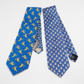 Gianni Versace and Comtesse Necktie Set, Cupid and Cherub Designs
