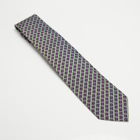 Hermes Multicolor Pattern Necktie