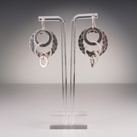 Taxco Traditions Mexican Handcrafted Sterling Silver Dangle Earrings