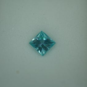 1.00 CT Blue Zircon Princess Cut Gemstone