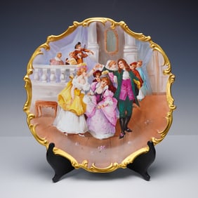 Blakeman and Henderson by Dubois Limoges Porcelain Cabinet Plate