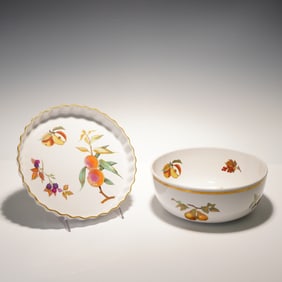 2pc Royal Worcester Porcelain Serveware, Evesham