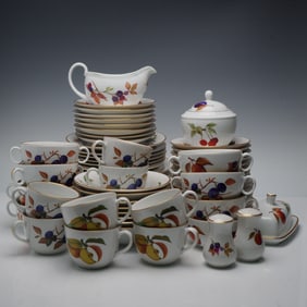 52pc Royal Worcester Porcelain Dinnerware Set, Evesham