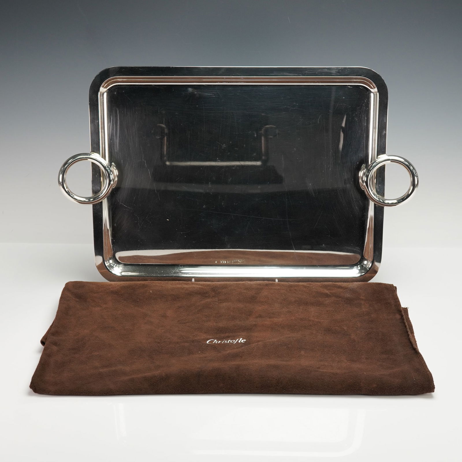 Christofle by Andree Putman Silver Plated Tray, Vertigo (1 of 4)