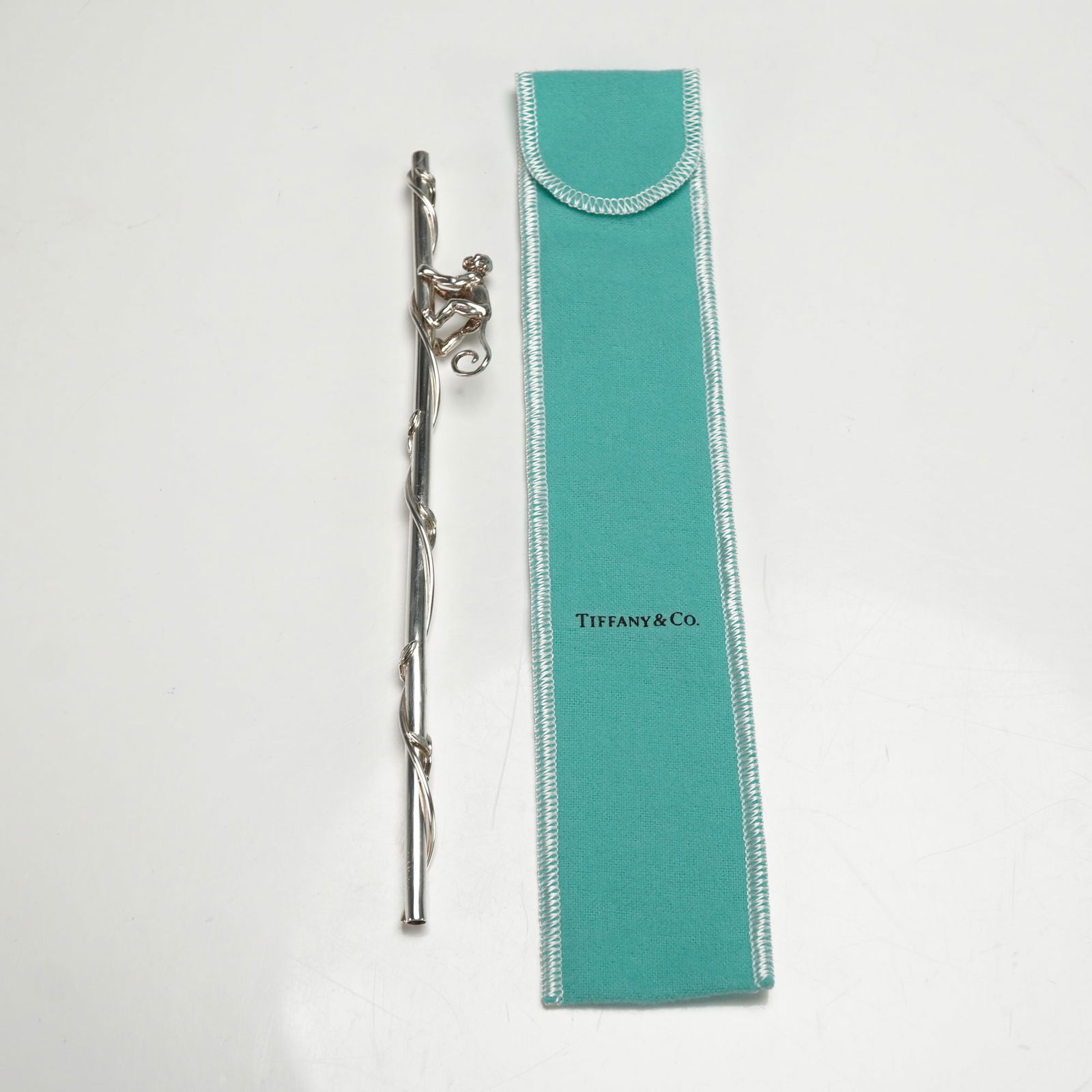 Tiffany & Co. Sterling Silver Monkey Drinking Straw (1 of 4)