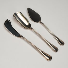 3pc Godinger Silverplate Cheeservs Set
