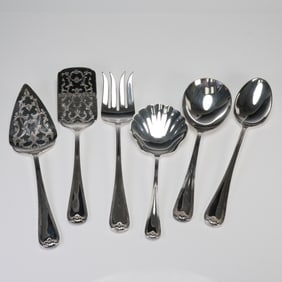 6pc Gorham Italian Silverplate Serving Utensils, Heritage
