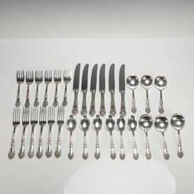 30pc Reed & Barton Sterling Silver Flatware, French Renaissance