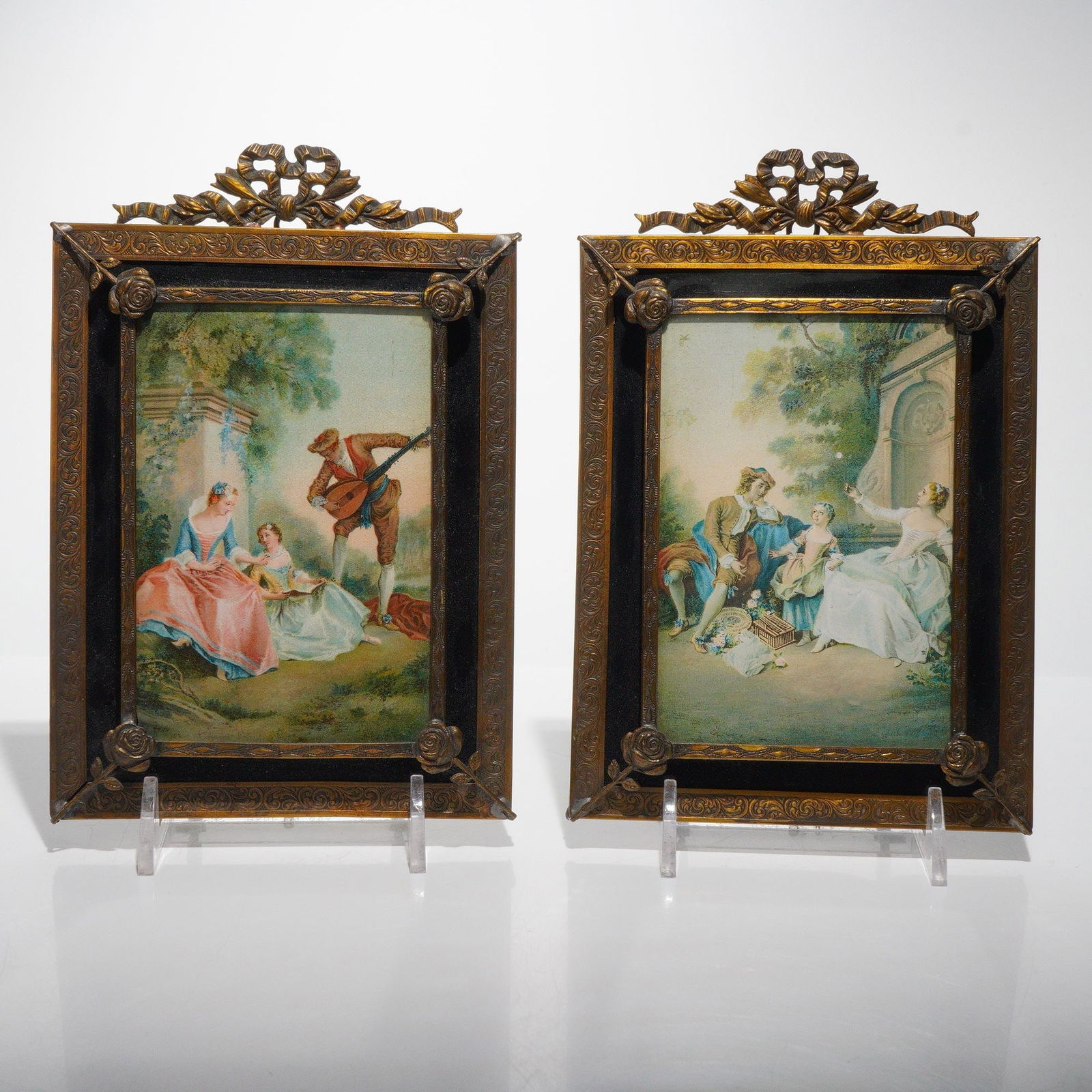 2pc After Nicolas Lancret (French, 1690-1743) Framed Color Prints (1 of 4)