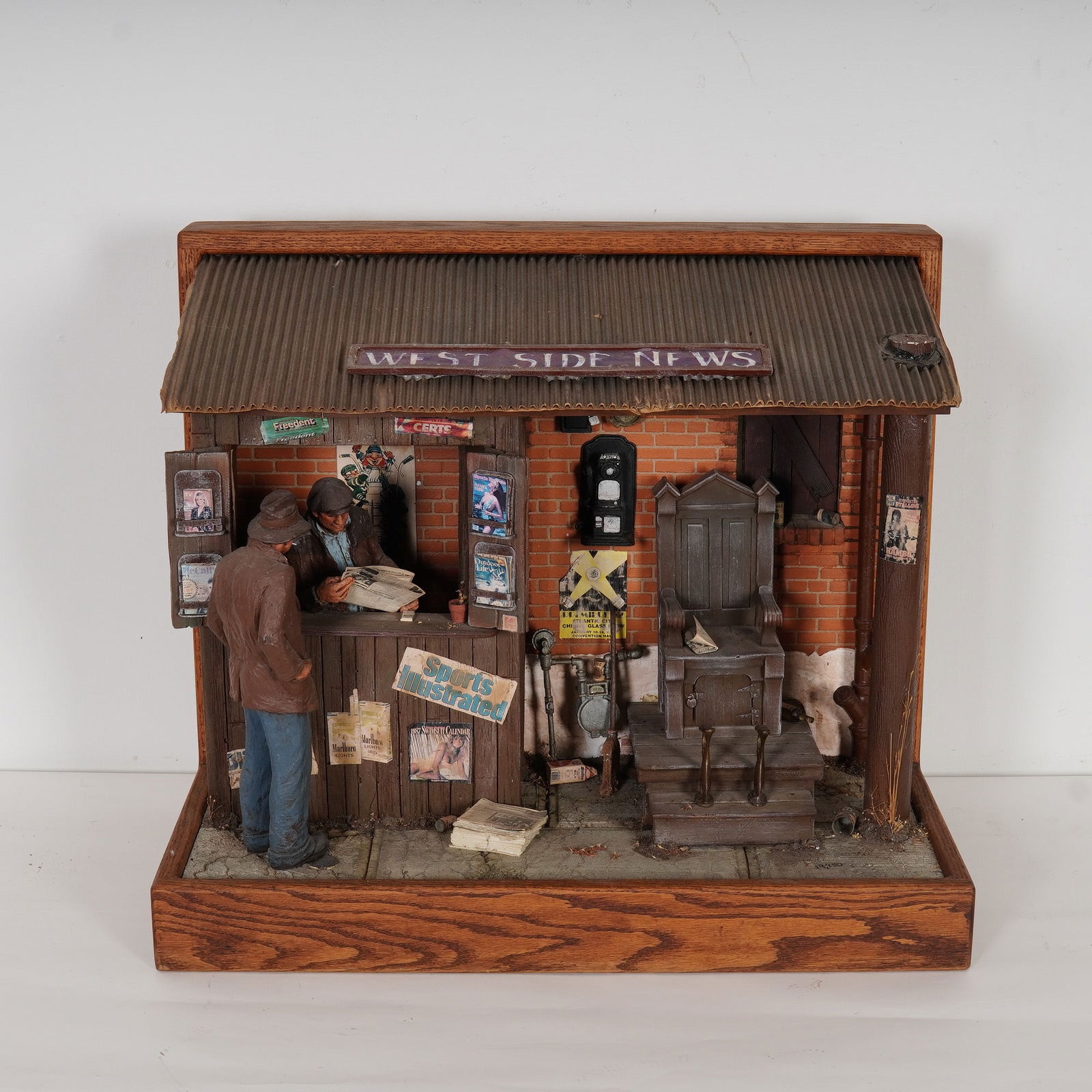 Michael Garman (American, 1931-2021) Diorama West Side News, Signed (1 of 5)