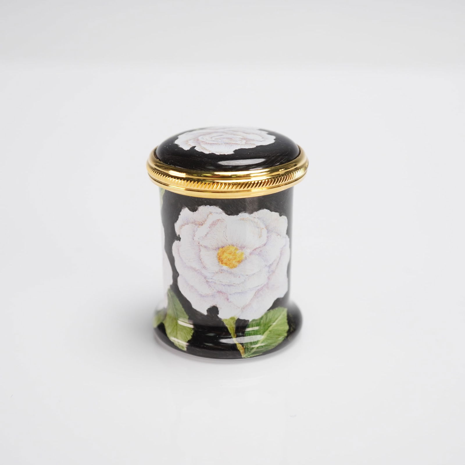 Elliot Hall Enamels White Rose Ring Box, Ltd Ed. 1/1, Signed E. Todd (1 of 5)