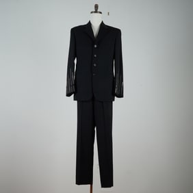 Gianni Versace Versus Black Studded Suit