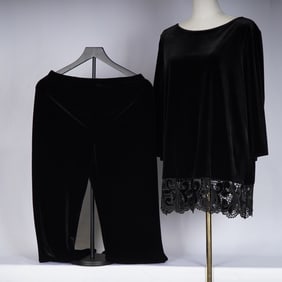 2pc Chico's Outfit, Black Velvet