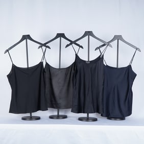 4pc Tahari and Giorgio Armani Silk Spaghetti Strap Camisoles