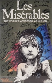 Les Miserables Broadway Poster, Cast-Signed