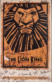 The Lion King Broadway Lobby Card Poster, Cast-Signed