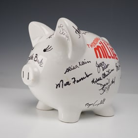 Thoroughly Modern Millie Ceramic Piggy Bank, Cast-Signed