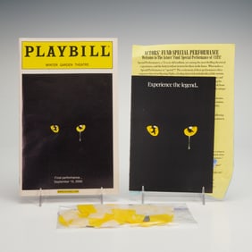 Cats Final Performance Playbill, Actors Fund Special, Including Confetti