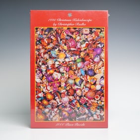1996 Christopher Radko 1000 Piece Christmas Kaleidoscope Puzzle, Sealed