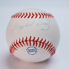 Gaylord Perry Signed Rawlings Baseball with Case